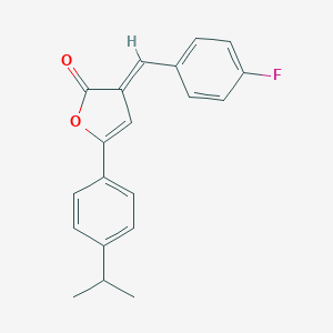 molecular formula C20H17FO2 B403137 3-(4-fluorobenzylidene)-5-(4-isopropylphenyl)-2(3H)-furanone 