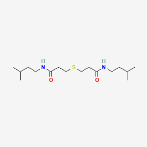 N-(3-METHYLBUTYL)-3-({2-[(3-METHYLBUTYL)CARBAMOYL]ETHYL}SULFANYL)PROPANAMIDE