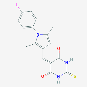 5-{[1-(4-iodophenyl)-2,5-dimethyl-1H-pyrrol-3-yl]methylidene}-2-thioxodihydropyrimidine-4,6(1H,5H)-dione