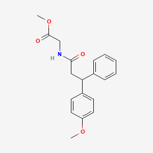 methyl N-[3-(4-methoxyphenyl)-3-phenylpropanoyl]glycinate