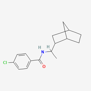 molecular formula C16H20ClNO B4031402 N-(1-{BICYCLO[2.2.1]HEPTAN-2-YL}ETHYL)-4-CHLOROBENZAMIDE 