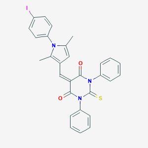 5-{[1-(4-iodophenyl)-2,5-dimethyl-1H-pyrrol-3-yl]methylene}-1,3-diphenyl-2-thioxodihydro-4,6(1H,5H)-pyrimidinedione