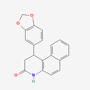 1-(1,3-benzodioxol-5-yl)-2,4-dihydro-1H-benzo[f]quinolin-3-one