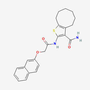 2-{[2-(2-NAPHTHYLOXY)ACETYL]AMINO}-4,5,6,7,8,9-HEXAHYDROCYCLOOCTA[B]THIOPHENE-3-CARBOXAMIDE