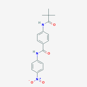 molecular formula C18H19N3O4 B403147 4-[(2,2-dimethylpropanoyl)amino]-N-{4-nitrophenyl}benzamide 