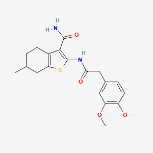 2-{[(3,4-dimethoxyphenyl)acetyl]amino}-6-methyl-4,5,6,7-tetrahydro-1-benzothiophene-3-carboxamide