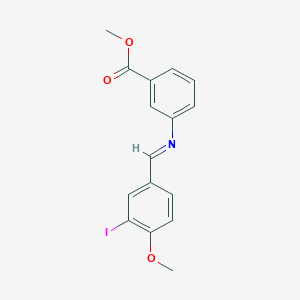 molecular formula C16H14INO3 B403148 Methyl 3-[(3-iodo-4-methoxybenzylidene)amino]benzoate 