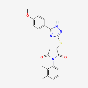 1-(2,3-dimethylphenyl)-3-{[5-(4-methoxyphenyl)-4H-1,2,4-triazol-3-yl]sulfanyl}pyrrolidine-2,5-dione