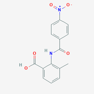 molecular formula C15H12N2O5 B403151 2-({4-Nitrobenzoyl}amino)-3-methylbenzoic acid 