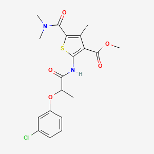 Methyl 2-{[2-(3-chlorophenoxy)propanoyl]amino}-5-(dimethylcarbamoyl)-4-methylthiophene-3-carboxylate