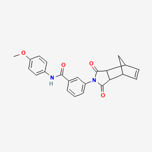 3-(1,3-dioxo-1,3,3a,4,7,7a-hexahydro-2H-4,7-methanoisoindol-2-yl)-N-(4-methoxyphenyl)benzamide