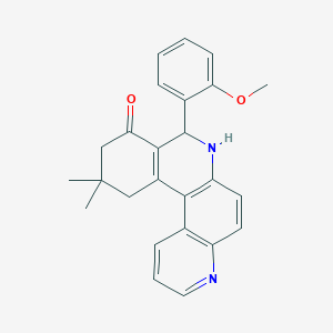 8-(2-METHOXYPHENYL)-11,11-DIMETHYL-7H,8H,9H,10H,11H,12H-CYCLOHEXA[A]4,7-PHENANTHROLIN-9-ONE