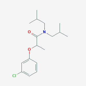 2-(3-chlorophenoxy)-N,N-bis(2-methylpropyl)propanamide