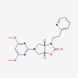 (3aS,6aR)-5-(4,6-dimethoxypyrimidin-2-yl)-3-(2-pyridin-2-ylethyl)-3a,4,6,6a-tetrahydropyrrolo[3,4-d][1,3]oxazol-2-one