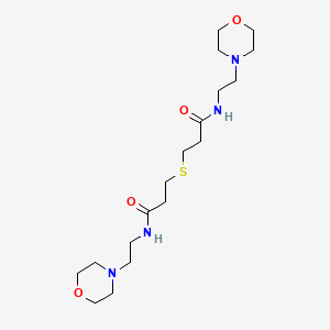 N-[2-(MORPHOLIN-4-YL)ETHYL]-3-[(2-{[2-(MORPHOLIN-4-YL)ETHYL]CARBAMOYL}ETHYL)SULFANYL]PROPANAMIDE