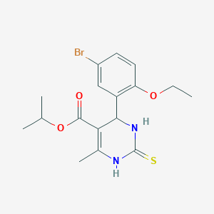 Propan-2-yl 6-(5-bromo-2-ethoxyphenyl)-4-methyl-2-sulfanyl-1,6-dihydropyrimidine-5-carboxylate