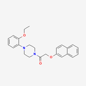 molecular formula C24H26N2O3 B4031661 1-[4-(2-ETHOXYPHENYL)PIPERAZINO]-2-(2-NAPHTHYLOXY)-1-ETHANONE 