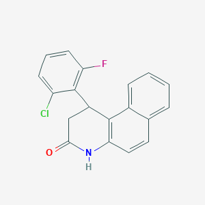 molecular formula C19H13ClFNO B4031672 1-(2-chloro-6-fluorophenyl)-1,4-dihydrobenzo[f]quinolin-3(2H)-one 