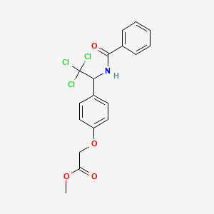 methyl {4-[1-(benzoylamino)-2,2,2-trichloroethyl]phenoxy}acetate