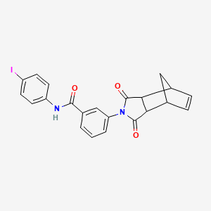 molecular formula C22H17IN2O3 B4031715 3-(1,3-dioxo-1,3,3a,4,7,7a-hexahydro-2H-4,7-methanoisoindol-2-yl)-N-(4-iodophenyl)benzamide 