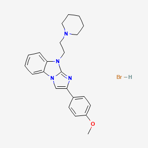 molecular formula C23H27BrN4O B4031719 2-(4-Methoxyphenyl)-4-(2-piperidin-1-ylethyl)imidazo[1,2-a]benzimidazole;hydrobromide 