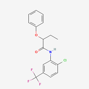 molecular formula C17H15ClF3NO2 B4031727 N-[2-chloro-5-(trifluoromethyl)phenyl]-2-phenoxybutanamide 