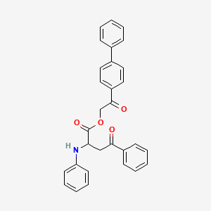 2-(Biphenyl-4-yl)-2-oxoethyl 4-oxo-4-phenyl-2-(phenylamino)butanoate