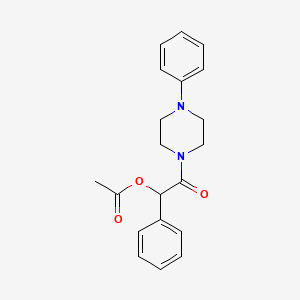 2-Oxo-1-phenyl-2-(4-phenylpiperazin-1-yl)ethyl acetate