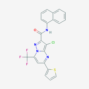 3-chloro-N-(1-naphthyl)-5-(2-thienyl)-7-(trifluoromethyl)pyrazolo[1,5-a]pyrimidine-2-carboxamide