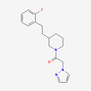 3-[2-(2-fluorophenyl)ethyl]-1-(1H-pyrazol-1-ylacetyl)piperidine