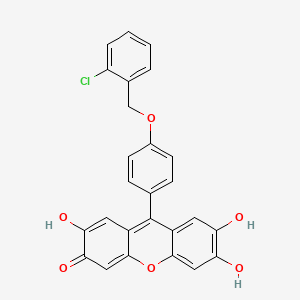 9-{4-[(2-chlorobenzyl)oxy]phenyl}-2,6,7-trihydroxy-3H-xanthen-3-one