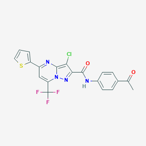 N-(4-acetylphenyl)-3-chloro-5-(2-thienyl)-7-(trifluoromethyl)pyrazolo[1,5-a]pyrimidine-2-carboxamide