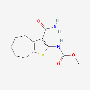 methyl [3-(aminocarbonyl)-5,6,7,8-tetrahydro-4H-cyclohepta[b]thien-2-yl]carbamate