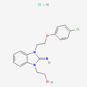 2-{3-[2-(4-chlorophenoxy)ethyl]-2-imino-2,3-dihydro-1H-benzimidazol-1-yl}ethanol hydrochloride