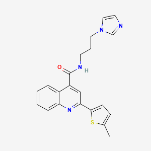 N-[3-(1H-imidazol-1-yl)propyl]-2-(5-methylthiophen-2-yl)quinoline-4-carboxamide