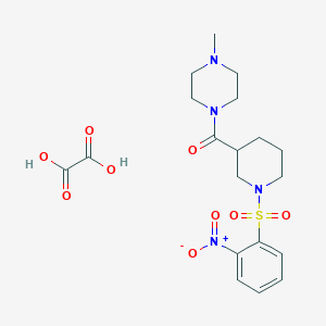 molecular formula C19H26N4O9S B4031842 (4-Methylpiperazin-1-yl)-[1-(2-nitrophenyl)sulfonylpiperidin-3-yl]methanone;oxalic acid 