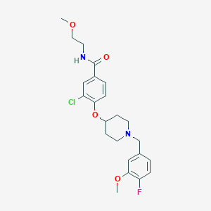 3-chloro-4-{[1-(4-fluoro-3-methoxybenzyl)-4-piperidinyl]oxy}-N-(2-methoxyethyl)benzamide