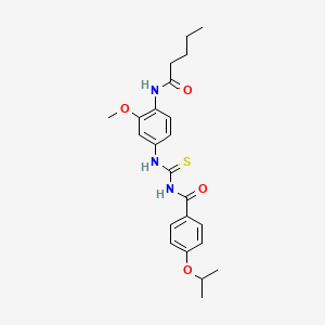 4-isopropoxy-N-({[3-methoxy-4-(pentanoylamino)phenyl]amino}carbonothioyl)benzamide