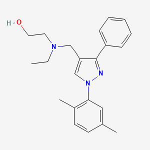 2-[{[1-(2,5-dimethylphenyl)-3-phenyl-1H-pyrazol-4-yl]methyl}(ethyl)amino]ethanol