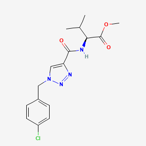 methyl (2S)-2-[[1-[(4-chlorophenyl)methyl]triazole-4-carbonyl]amino]-3-methylbutanoate