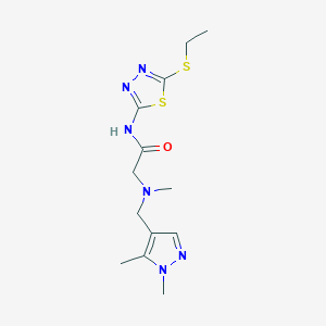 2-[[(1,5-dimethyl-1H-pyrazol-4-yl)methyl](methyl)amino]-N-[5-(ethylthio)-1,3,4-thiadiazol-2-yl]acetamide