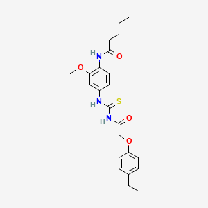 N-{4-[({[(4-ethylphenoxy)acetyl]amino}carbonothioyl)amino]-2-methoxyphenyl}pentanamide