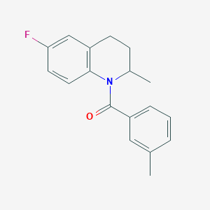 (6-fluoro-2-methyl-3,4-dihydroquinolin-1(2H)-yl)(3-methylphenyl)methanone