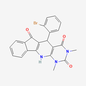 2-(2-bromophenyl)-5,7-dimethyl-5,7,9-triazatetracyclo[8.7.0.03,8.011,16]heptadeca-1(10),3(8),11,13,15-pentaene-4,6,17-trione