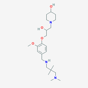 1-[3-[4-[[[3-(Dimethylamino)-2,2-dimethylpropyl]amino]methyl]-2-methoxyphenoxy]-2-hydroxypropyl]piperidin-4-ol