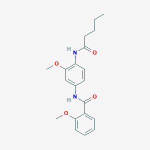 2-methoxy-N-[3-methoxy-4-(pentanoylamino)phenyl]benzamide