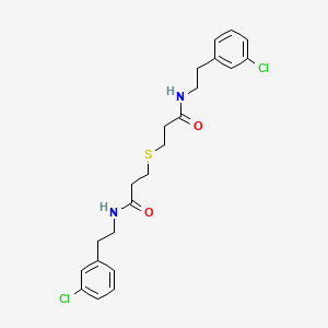 molecular formula C22H26Cl2N2O2S B4031989 3,3'-thiobis{N-[2-(3-chlorophenyl)ethyl]propanamide} 