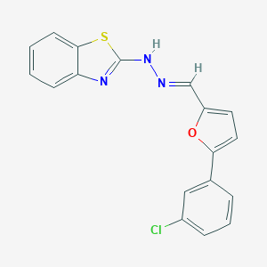 2-[(2E)-2-{[5-(3-chlorophenyl)furan-2-yl]methylidene}hydrazinyl]-1,3-benzothiazole