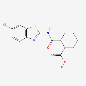 2-[(6-Chloro-1,3-benzothiazol-2-yl)carbamoyl]cyclohexanecarboxylic acid