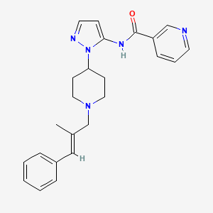 N-(1-{1-[(2E)-2-methyl-3-phenyl-2-propen-1-yl]-4-piperidinyl}-1H-pyrazol-5-yl)nicotinamide